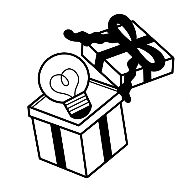 図形とひらめきのイラスト