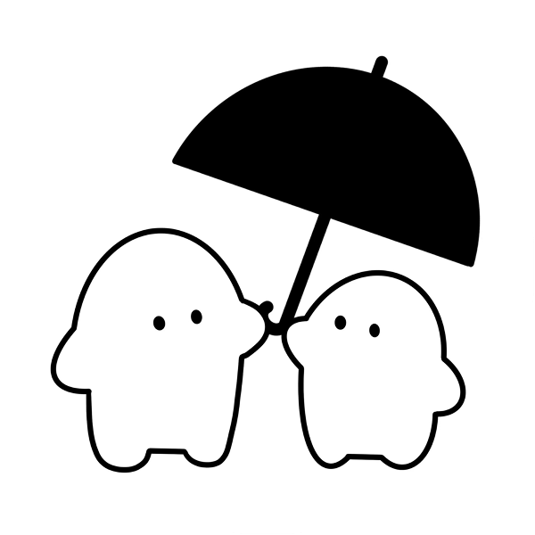 傘をさしてあげるイラスト